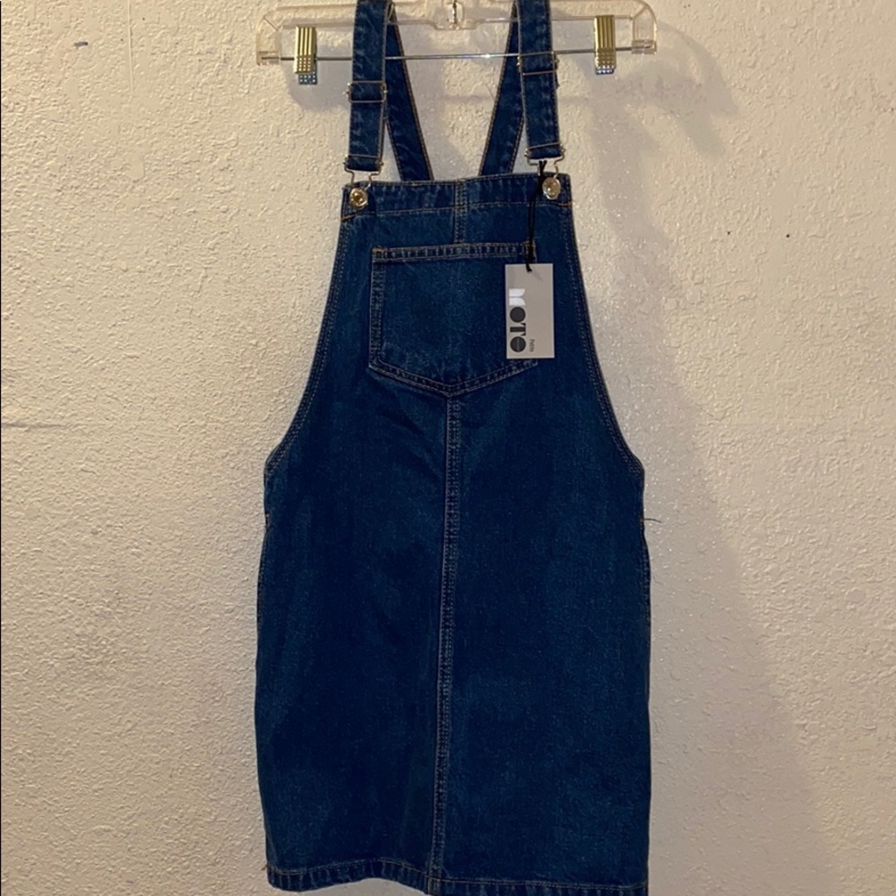 Topshop denim overall dress